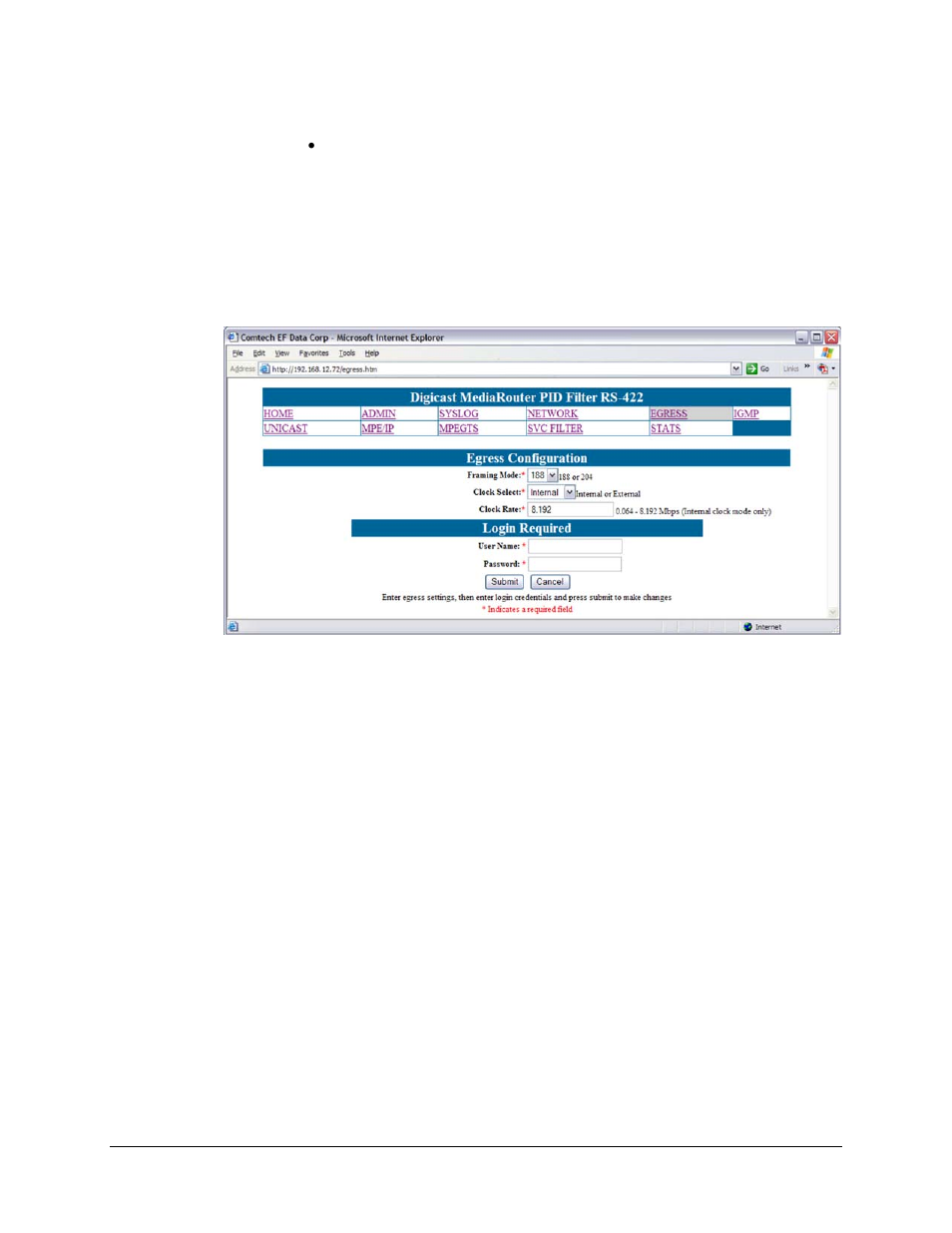 4 egress configuration | Comtech EF Data CMR-5940 Manual User Manual | Page 30 / 60