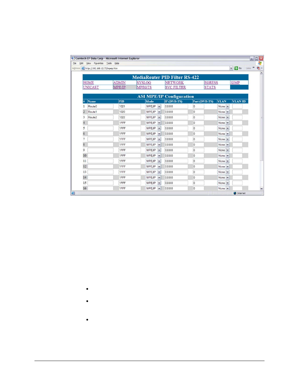 7 asi mpe/ip configuration | Comtech EF Data CMR-5940 Manual User Manual | Page 33 / 60