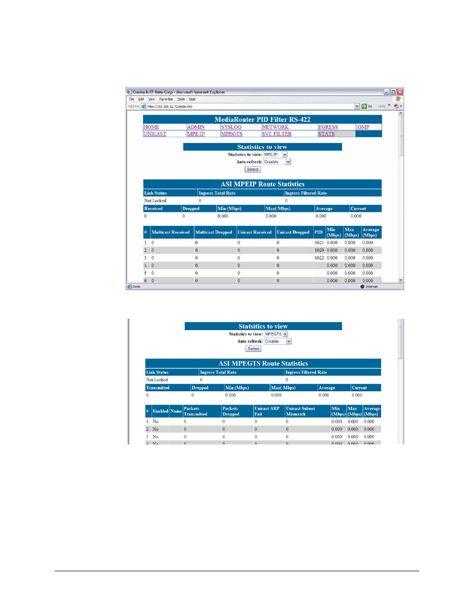 10 statistics | Comtech EF Data CMR-5940 Manual User Manual | Page 37 / 60