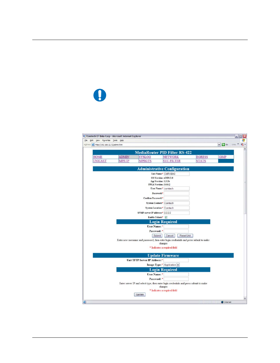 A.2 web interface | Comtech EF Data CMR-5940 Manual User Manual | Page 54 / 60