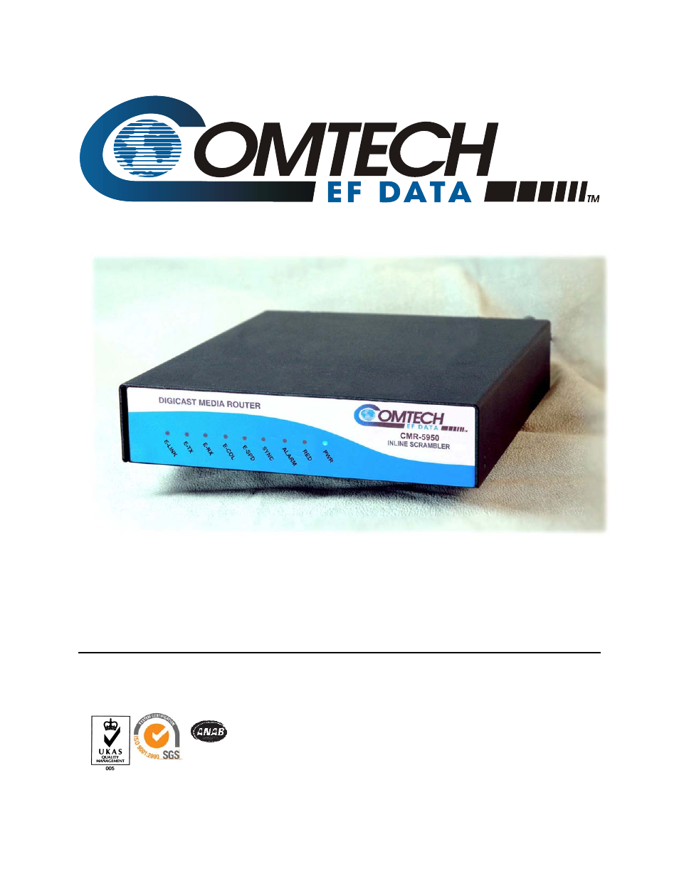 Comtech EF Data CMR-5950 Manual User Manual | 60 pages