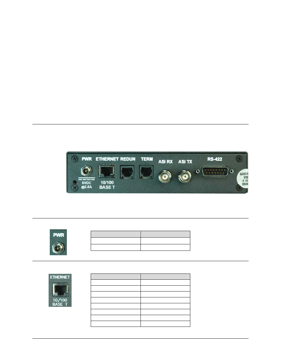 Chapter 3. interface pinouts, 1 pinout overview, 2 dc power | 3 rj-45 ethernet | Comtech EF Data CMR-5950 Manual User Manual | Page 23 / 60