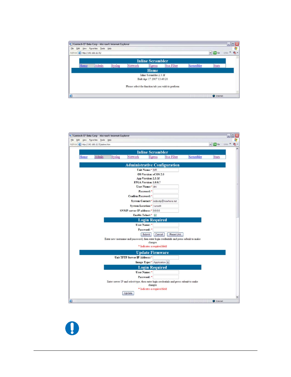 1 administrative configuration | Comtech EF Data CMR-5950 Manual User Manual | Page 26 / 60