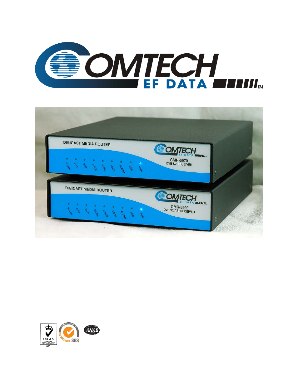 Comtech EF Data CMR-5970 Manual User Manual | 78 pages