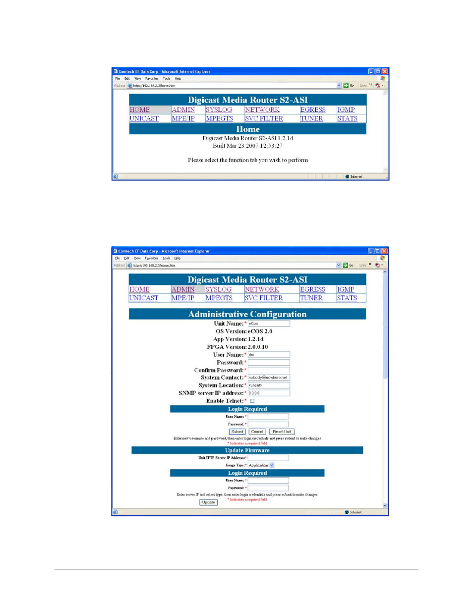 1 administrative configuration | Comtech EF Data CMR-5970 Manual User Manual | Page 28 / 78