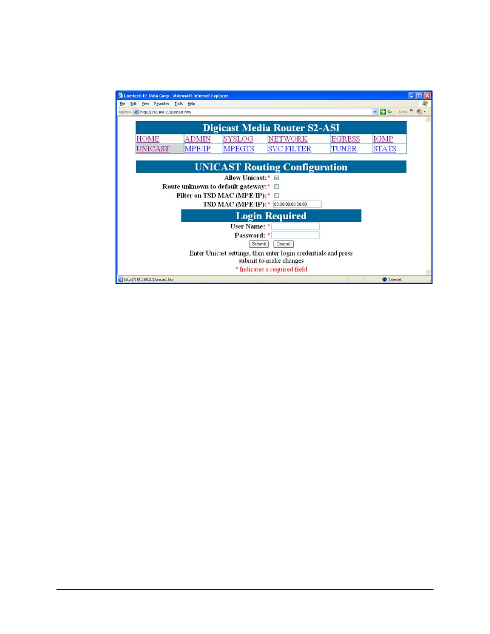 6 unicast routing configuration | Comtech EF Data CMR-5970 Manual User Manual | Page 34 / 78