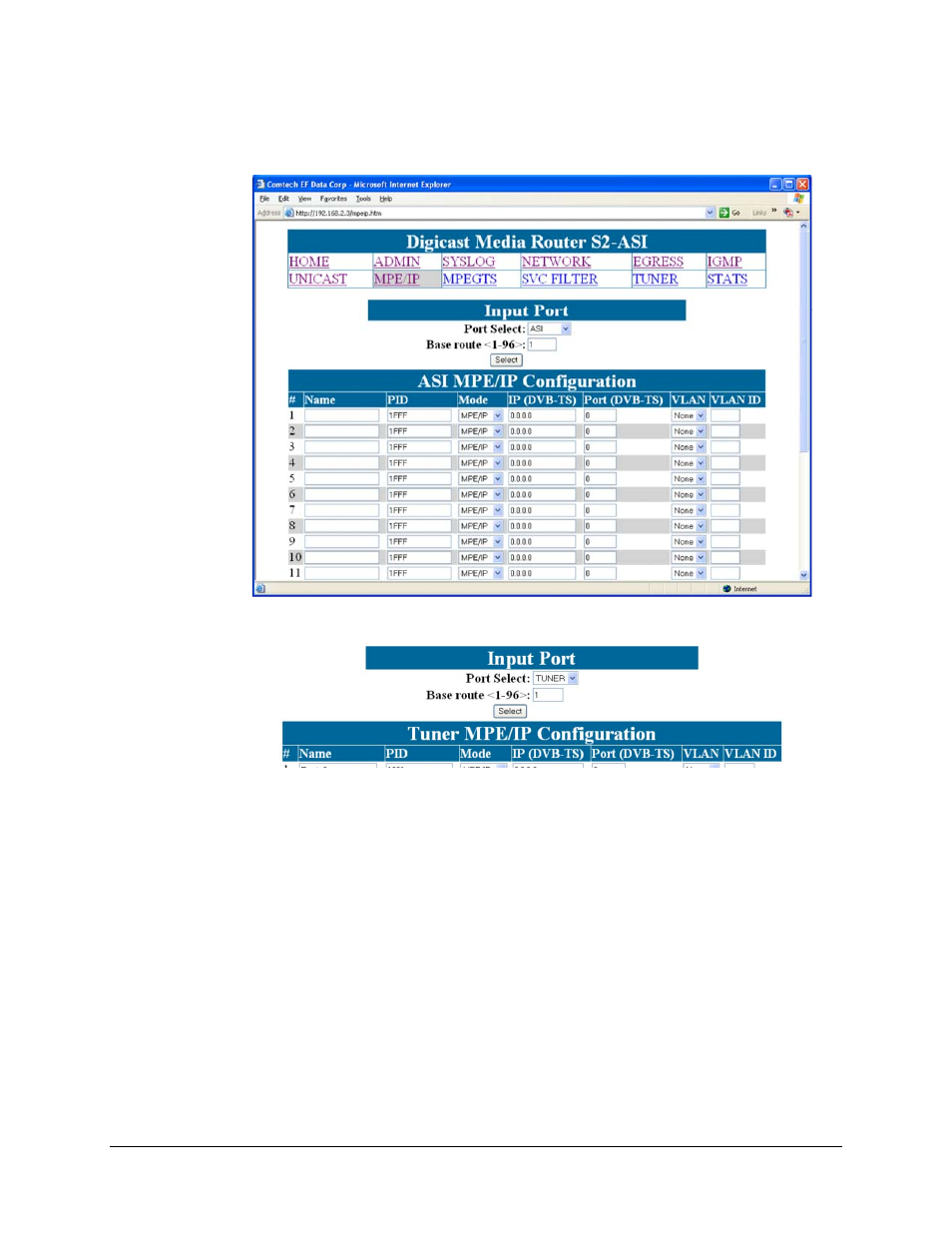 7 mpe/ip configuration (tuner or mr-s2-asi only) | Comtech EF Data CMR-5970 Manual User Manual | Page 35 / 78