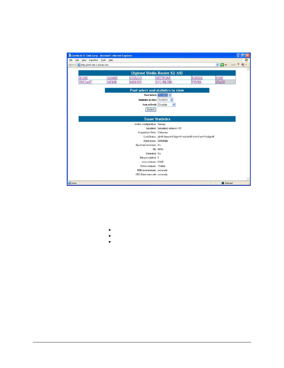 11 tuner statistics | Comtech EF Data CMR-5970 Manual User Manual | Page 42 / 78
