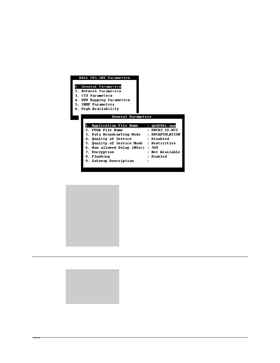 General parameters, 1 general parameters, 1 application file name | Comtech EF Data DTMX5000
 SpectraCast User Manual | Page 40 / 180
