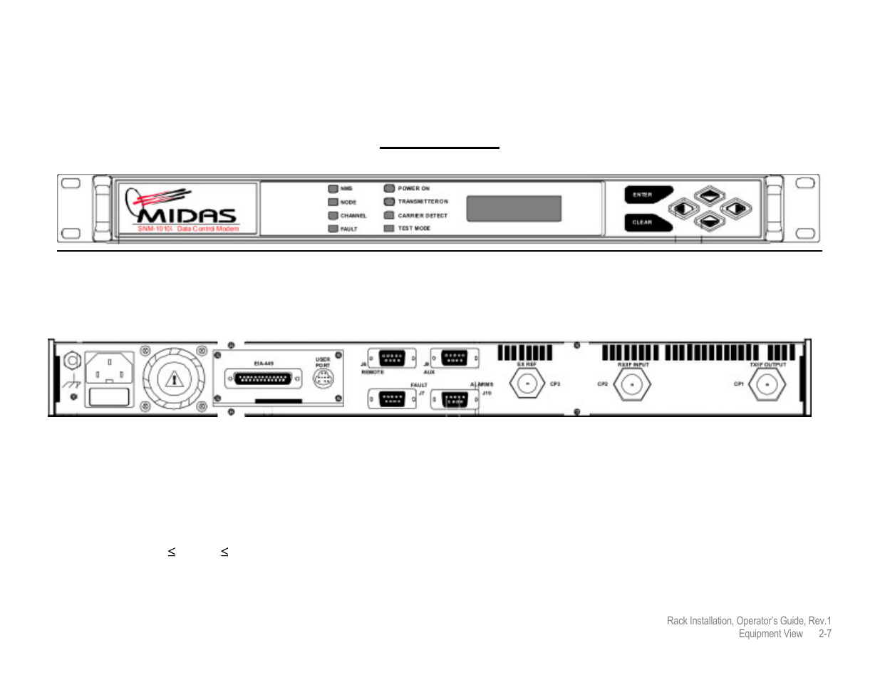 Snm-1010l | Comtech EF Data MIDAS Rack Installation User Manual | Page 26 / 45