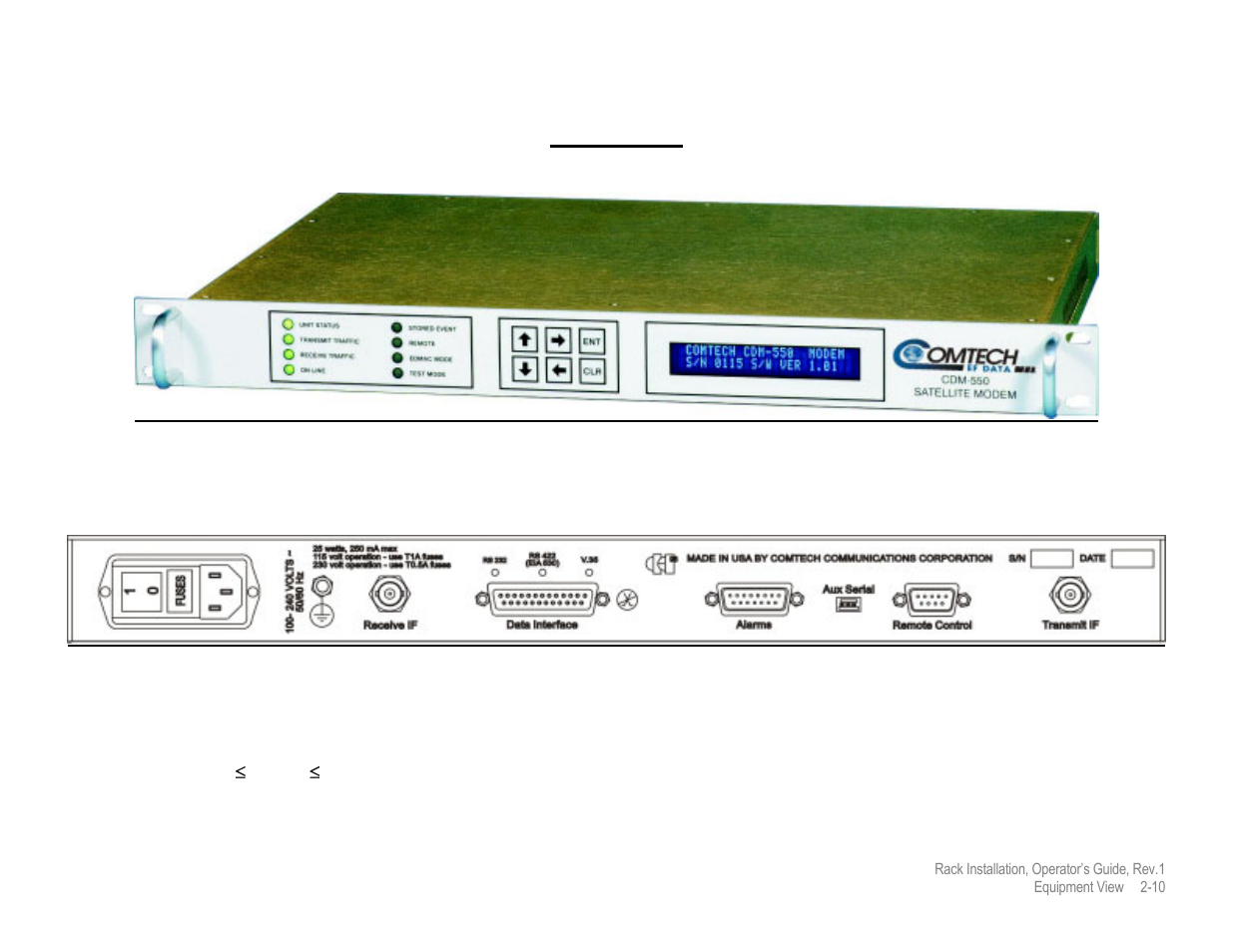 Cdm-550 | Comtech EF Data MIDAS Rack Installation User Manual | Page 29 / 45