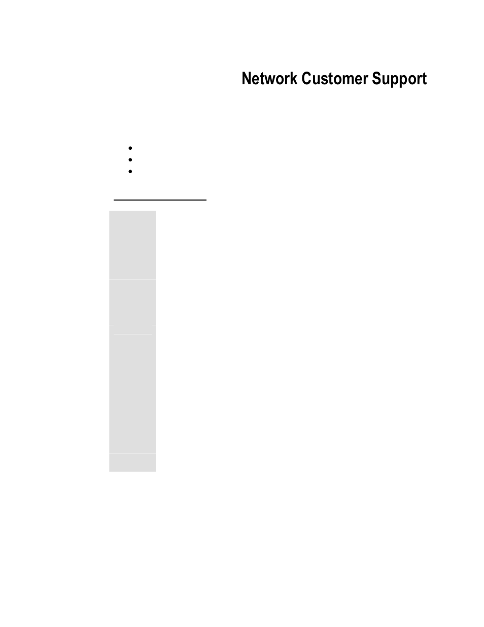 Network customer support, Procedural steps | Comtech EF Data MIDAS Rack Installation User Manual | Page 5 / 45