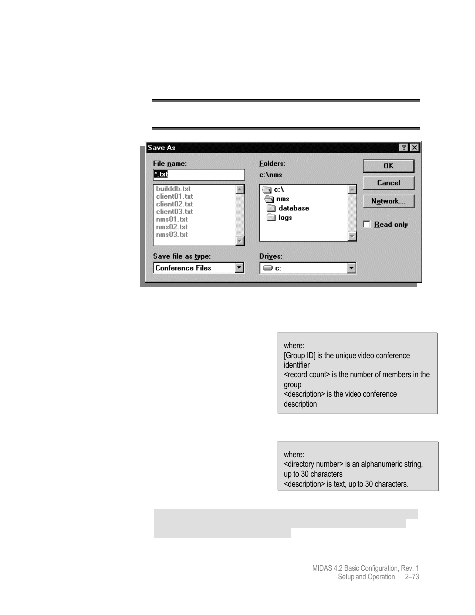 Saving a video conference | Comtech EF Data MIDAS Version 4.X Basic Configuration User Manual | Page 107 / 164