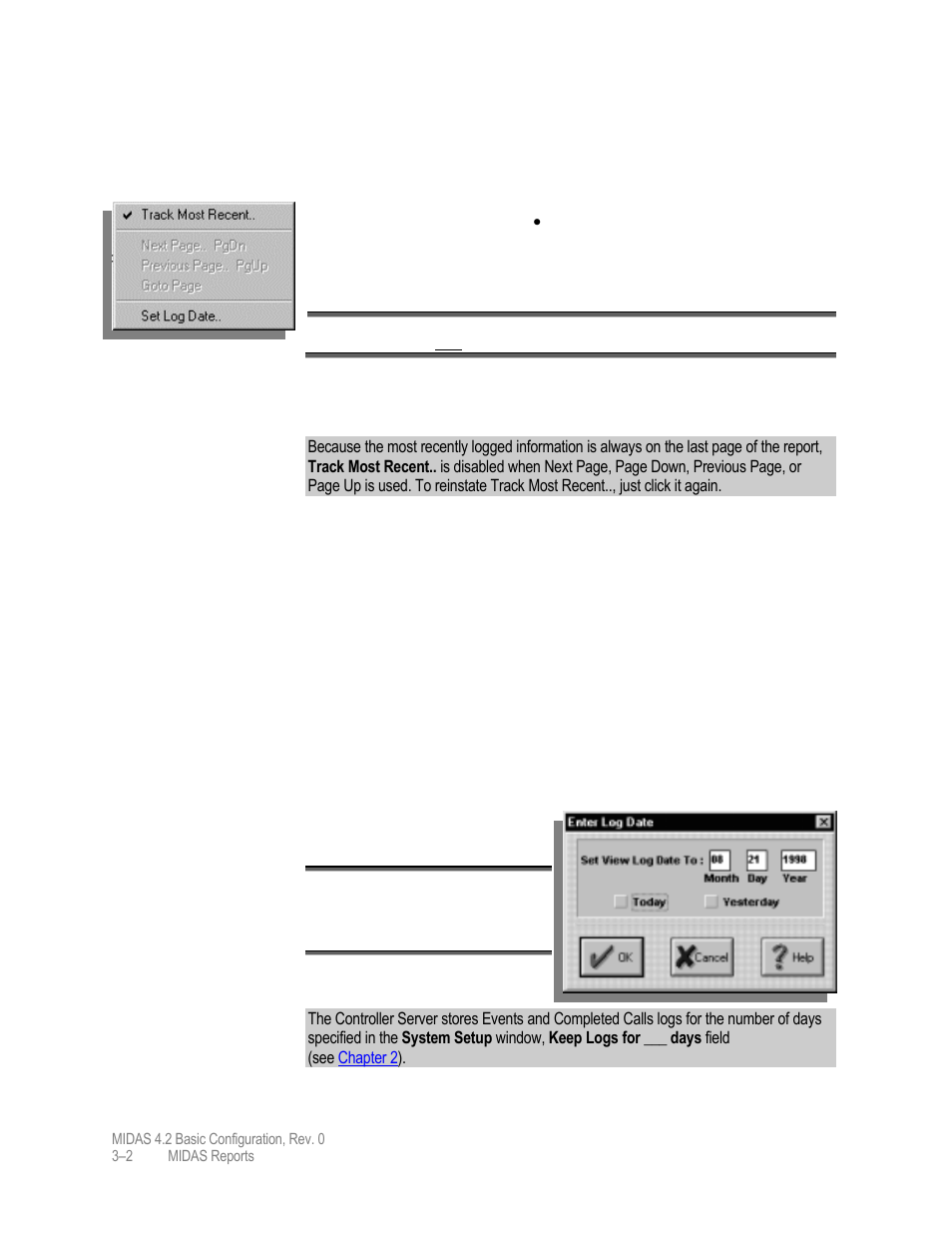 Report options | Comtech EF Data MIDAS Version 4.X Basic Configuration User Manual | Page 110 / 164