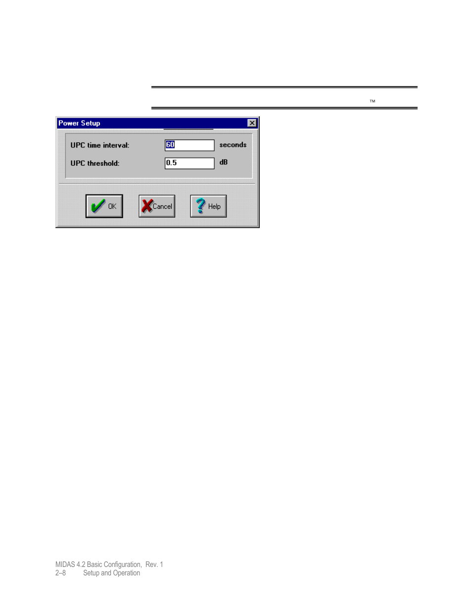 Power setup | Comtech EF Data MIDAS Version 4.X Basic Configuration User Manual | Page 42 / 164