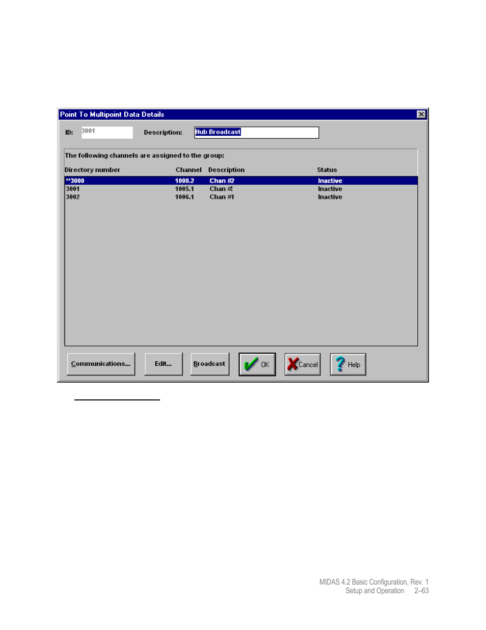 Point to multipoint data details | Comtech EF Data MIDAS Version 4.X Basic Configuration User Manual | Page 97 / 164