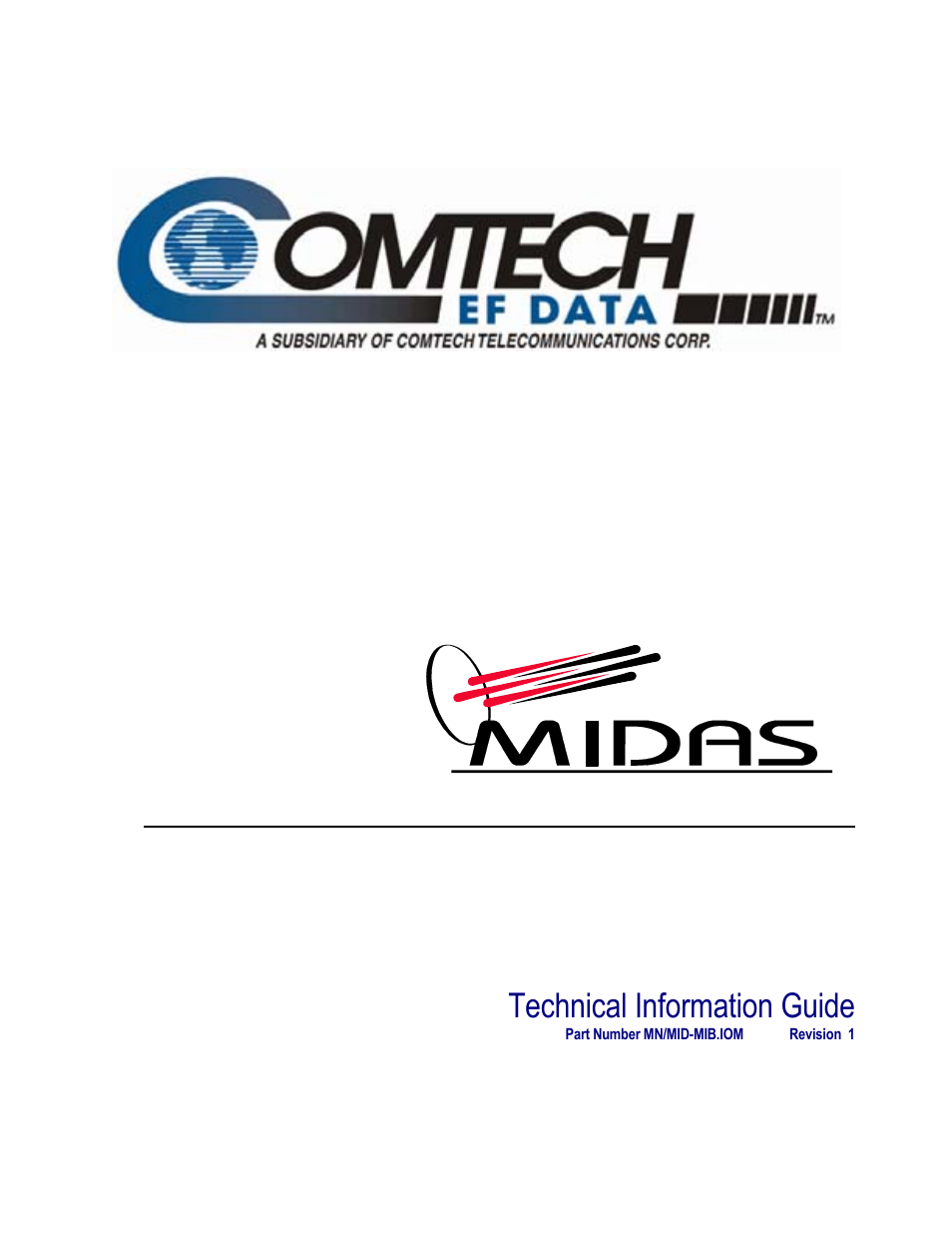 Comtech EF Data MIDAS Management Information Base User Manual | 170 pages