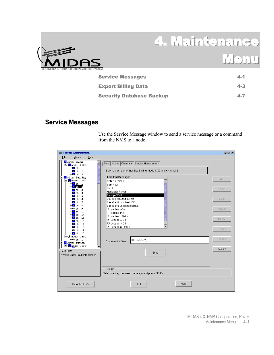 Maintenance | Comtech EF Data MIDAS Version 4.X NMS Configuration User Manual | Page 117 / 150