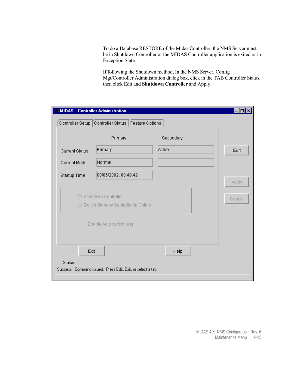 Comtech EF Data MIDAS Version 4.X NMS Configuration User Manual | Page 131 / 150