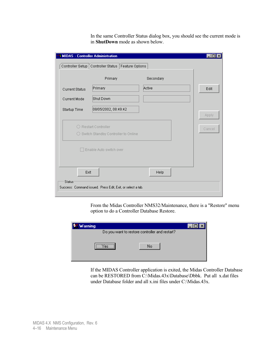 Comtech EF Data MIDAS Version 4.X NMS Configuration User Manual | Page 132 / 150