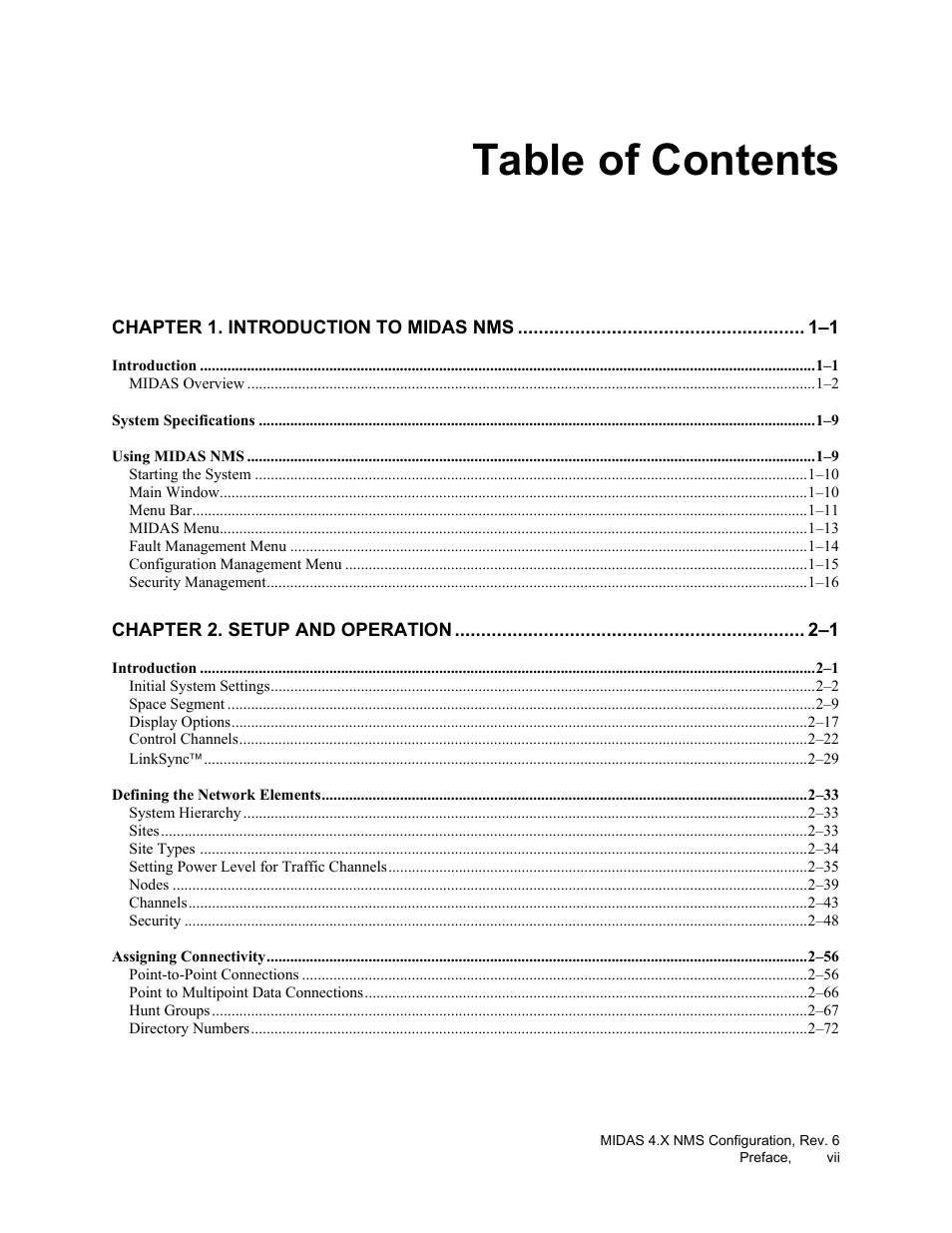 Comtech EF Data MIDAS Version 4.X NMS Configuration User Manual | Page 9 / 150