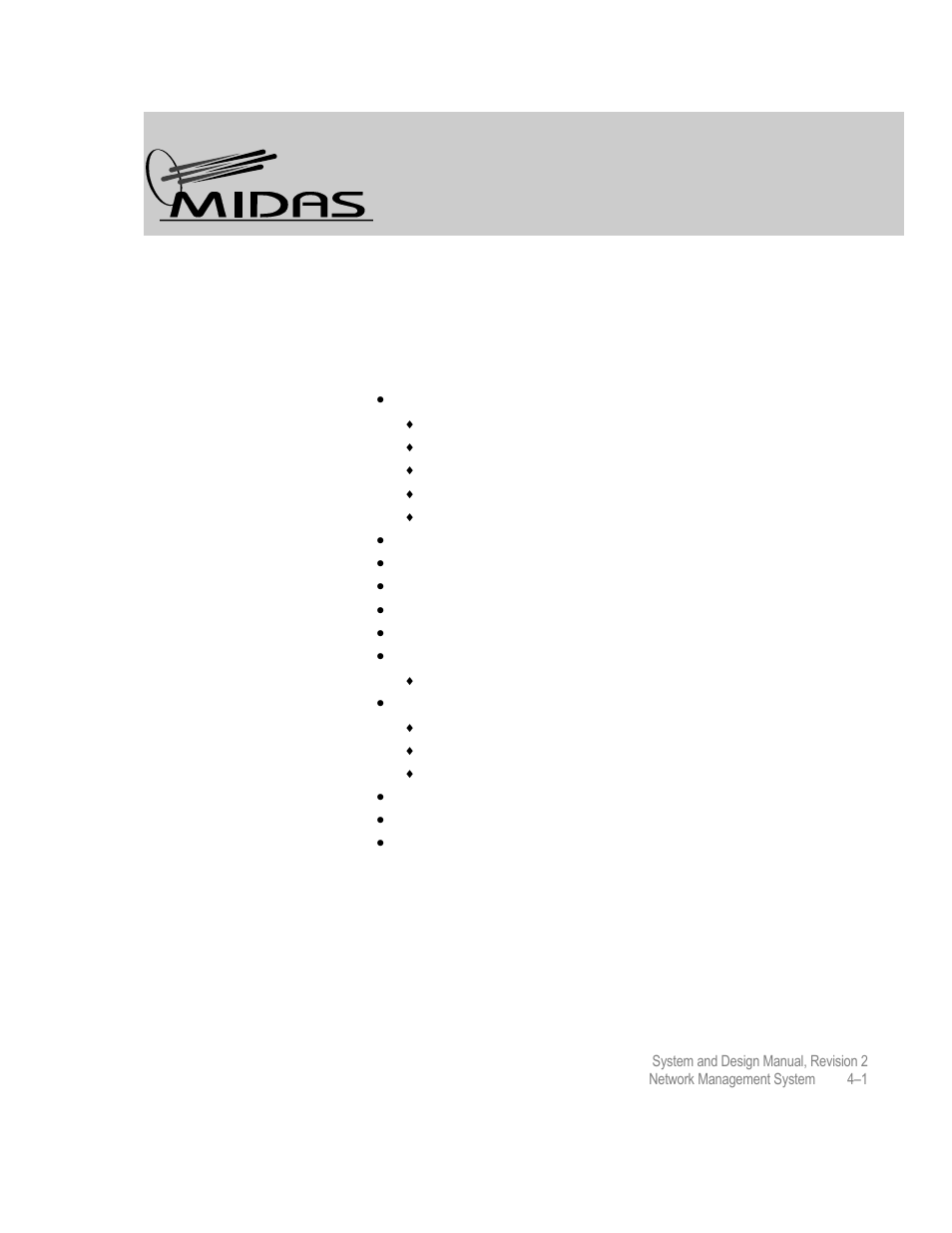 Network management system, Overview | Comtech EF Data MIDAS 4 System and Design User Manual | Page 61 / 126