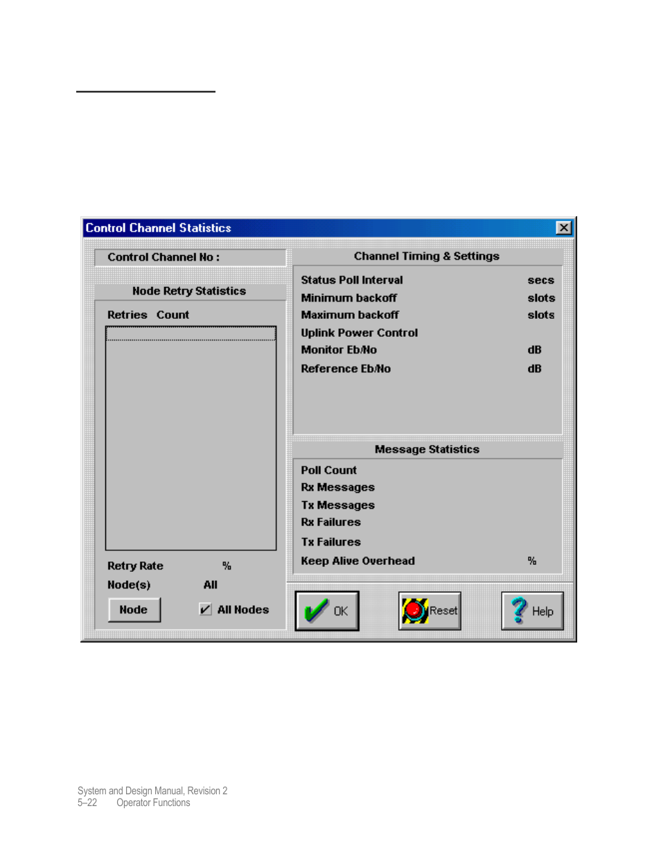 Control channel statistics | Comtech EF Data MIDAS 4 System and Design User Manual | Page 92 / 126