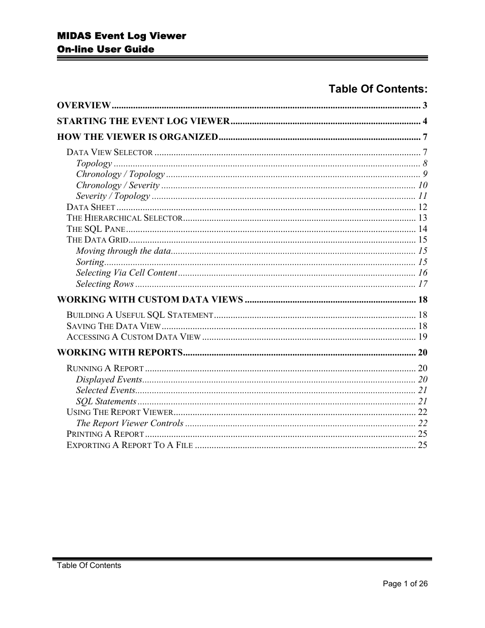 Comtech EF Data MIDAS Event Log Viewer User Manual | Page 3 / 30