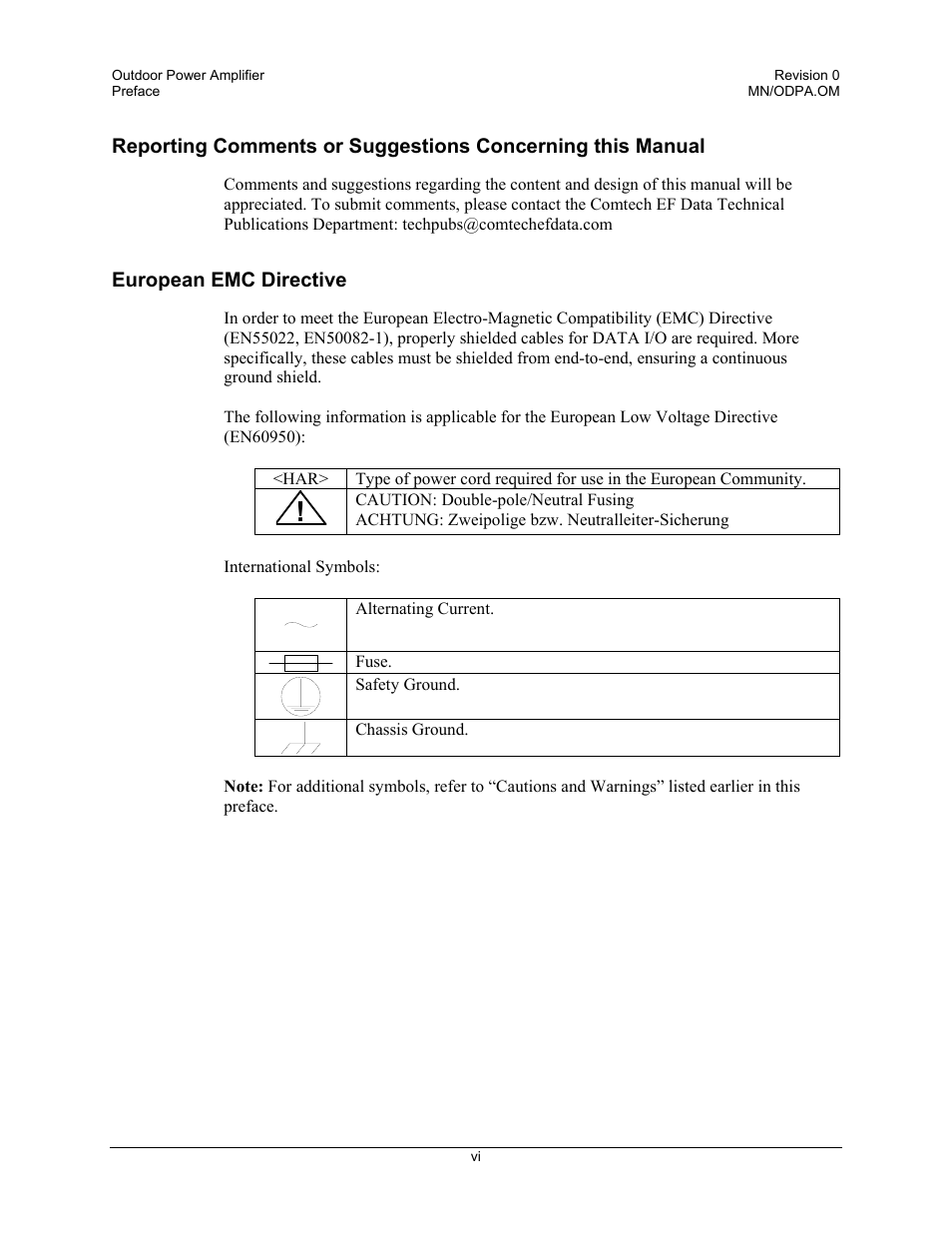 European emc directive | Comtech EF Data Ku-Band Power Amplifier with Optional L-Band User Manual | Page 12 / 34