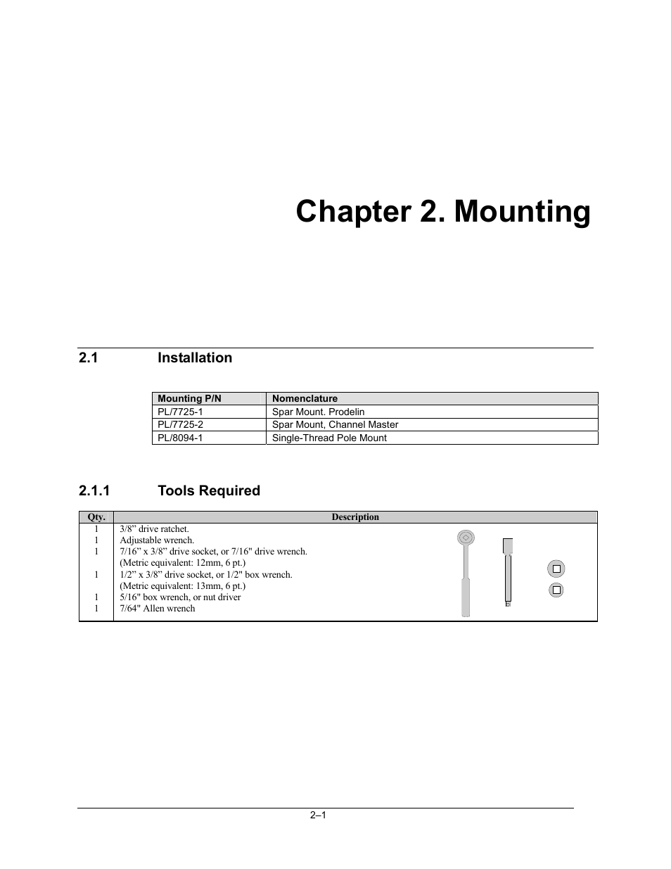 Mounting, Installation, Tools required | Chapter 2. mounting | Comtech EF Data Ku-Band Power Amplifier with Optional L-Band User Manual | Page 19 / 34