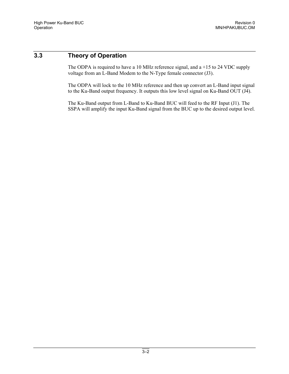 Theory of operation, 3 theory of operation | Comtech EF Data Ku-Band Power Amplifier with Optional L-Band User Manual | Page 26 / 34