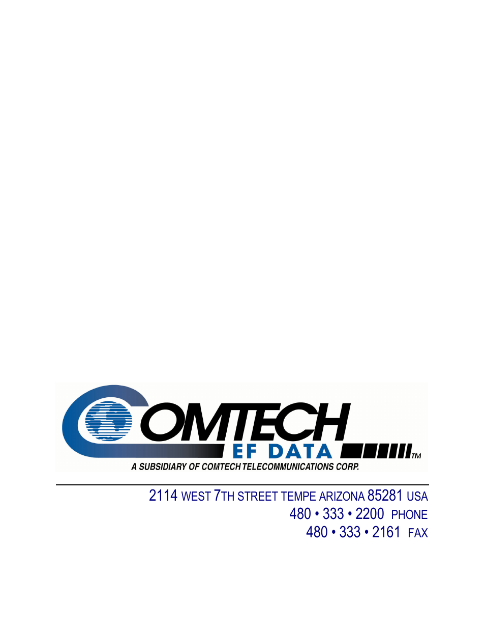 Comtech EF Data Ku-Band Power Amplifier with Optional L-Band User Manual | Page 34 / 34