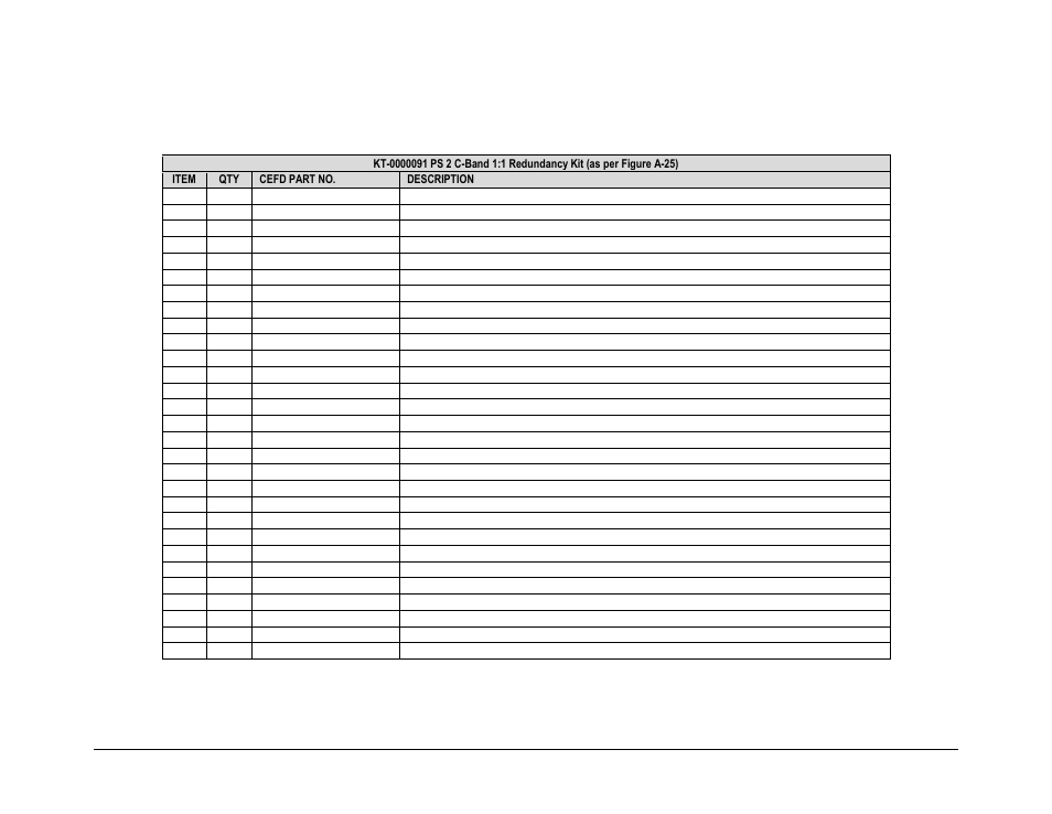 A.6.3 spod ps 2 1:1 redundancy kits | Comtech EF Data SPOD PS 1, PS 1.5, and PS 2 C-, X-, or Ku-Band User Manual | Page 160 / 194