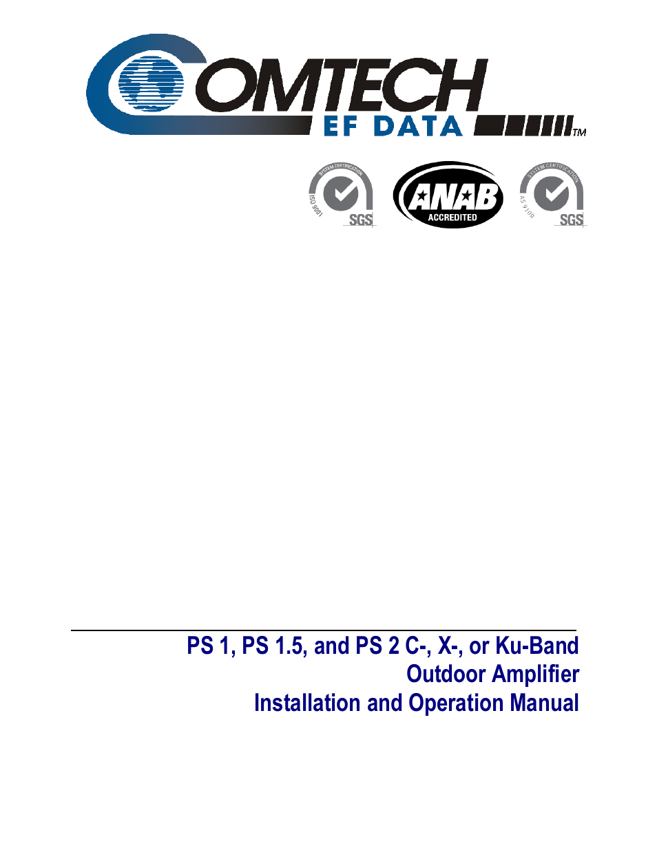 Inside cover, Spod | Comtech EF Data SPOD PS 1, PS 1.5, and PS 2 C-, X-, or Ku-Band User Manual | Page 3 / 194