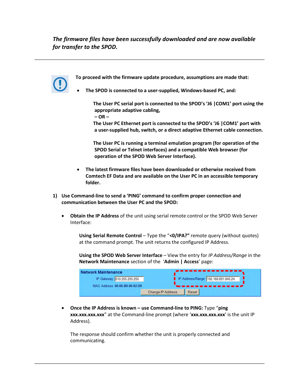 4 perform the ftp upload procedure | Comtech EF Data SPOD PS 1, PS 1.5, and PS 2 C-, X-, or Ku-Band User Manual | Page 57 / 194