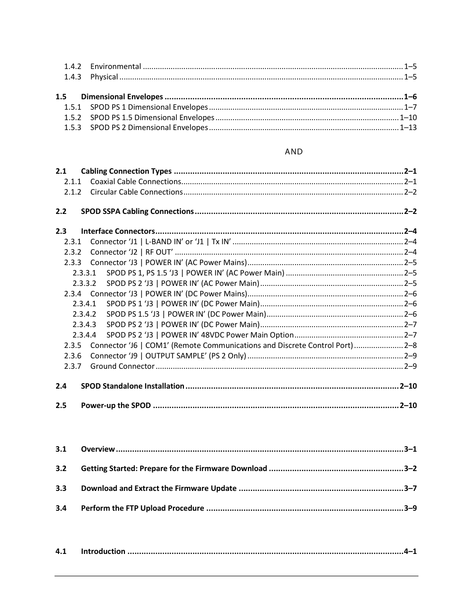 Comtech EF Data SPOD PS 1, PS 1.5, and PS 2 C-, X-, or Ku-Band User Manual | Page 6 / 194