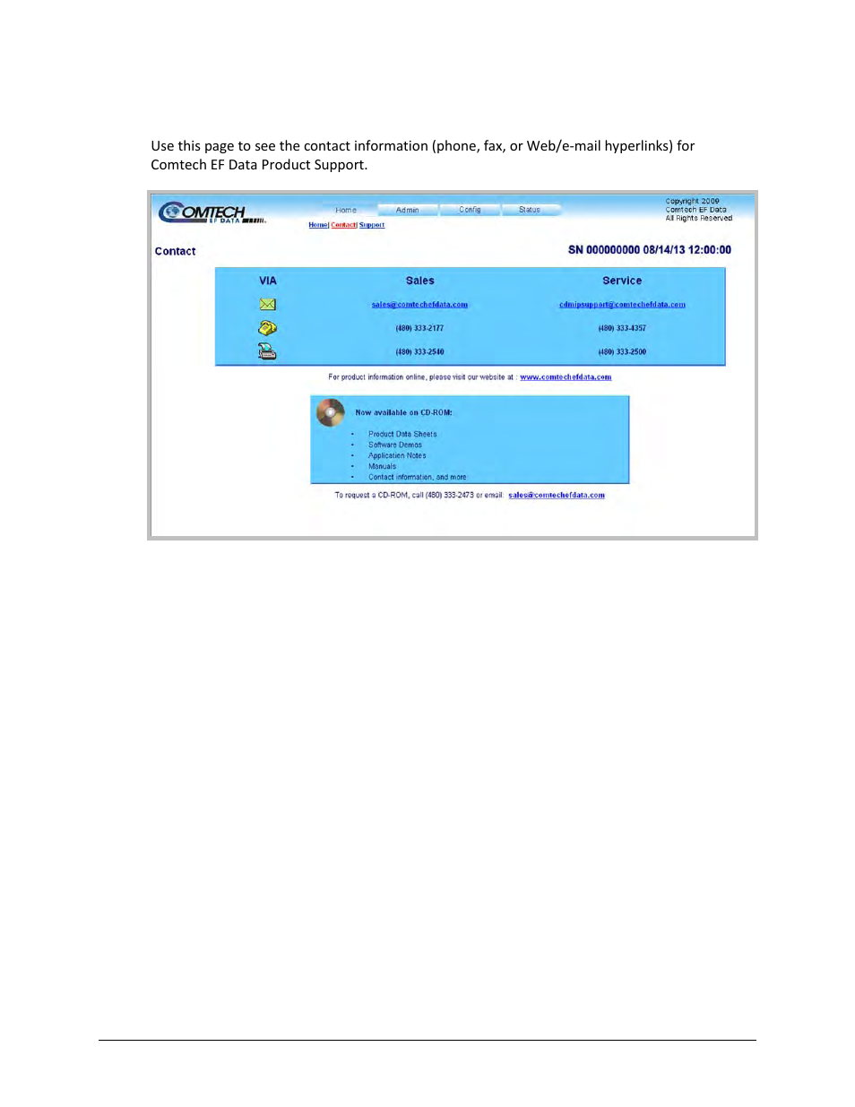 2 home | contact | Comtech EF Data SPOD PS 1, PS 1.5, and PS 2 C-, X-, or Ku-Band User Manual | Page 71 / 194