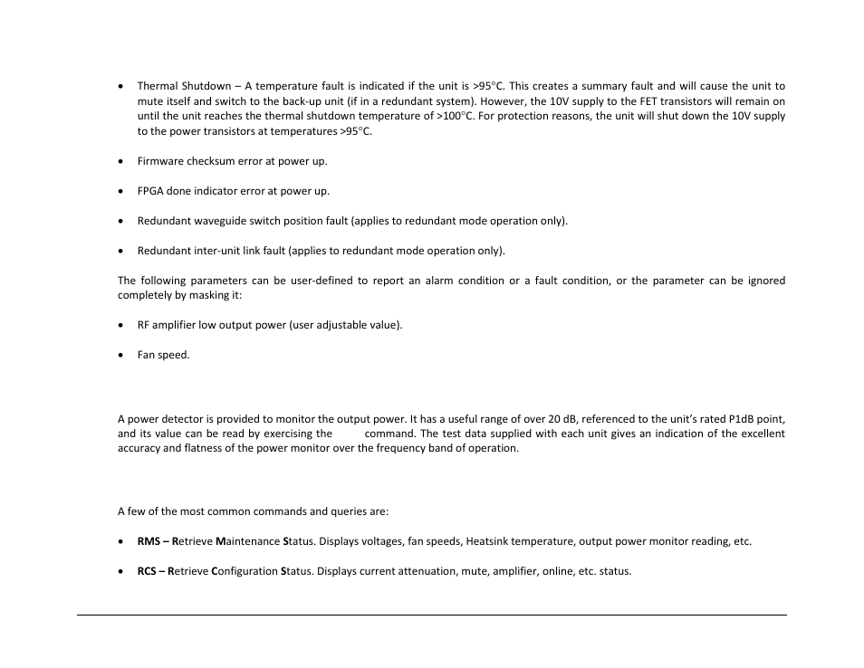 5 power detector, 6 some common commands | Comtech EF Data SPOD PS 1, PS 1.5, and PS 2 C-, X-, or Ku-Band User Manual | Page 95 / 194