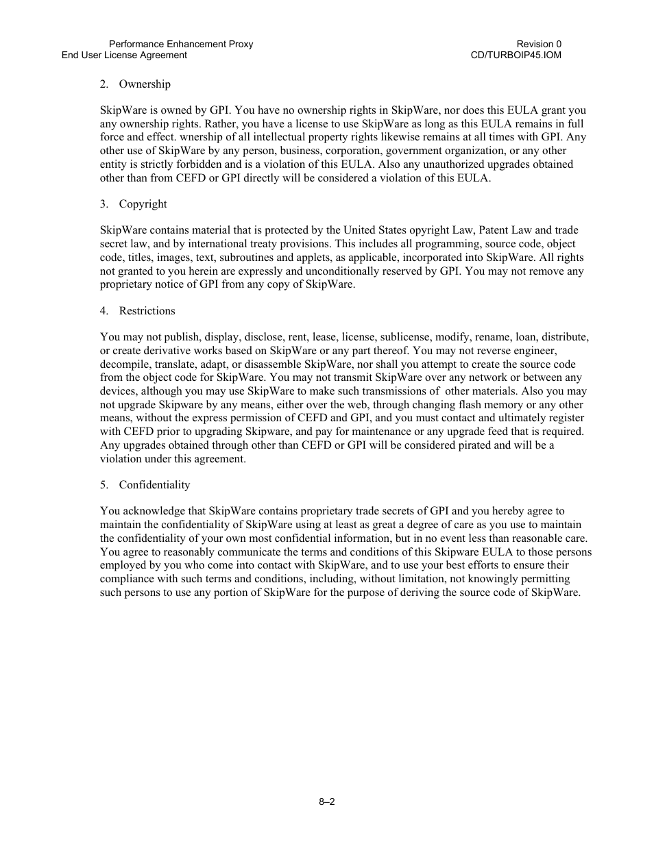 Comtech EF Data turboIP-45 User Manual | Page 104 / 108