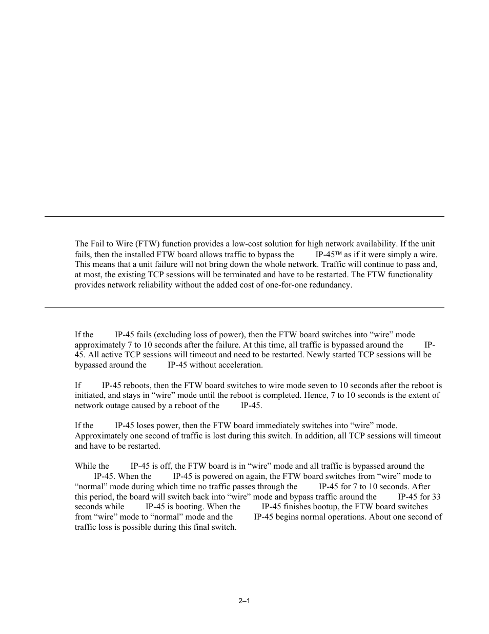 Chapter 2. fail to wire, 1 description, 2 fail to wire board operation | Comtech EF Data turboIP-45 User Manual | Page 19 / 108