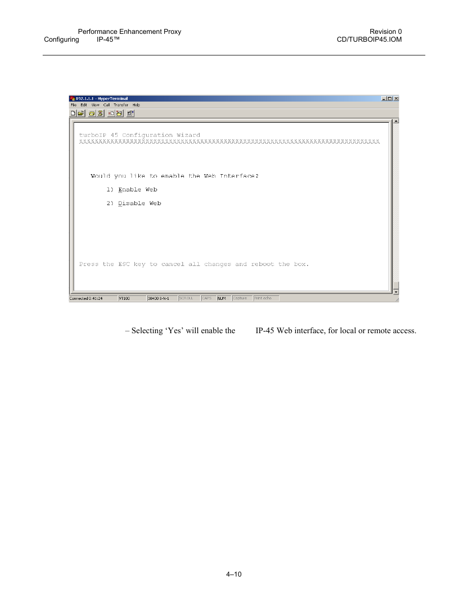 6 configuration wizard turbo ip-45 – web interface | Comtech EF Data turboIP-45 User Manual | Page 34 / 108