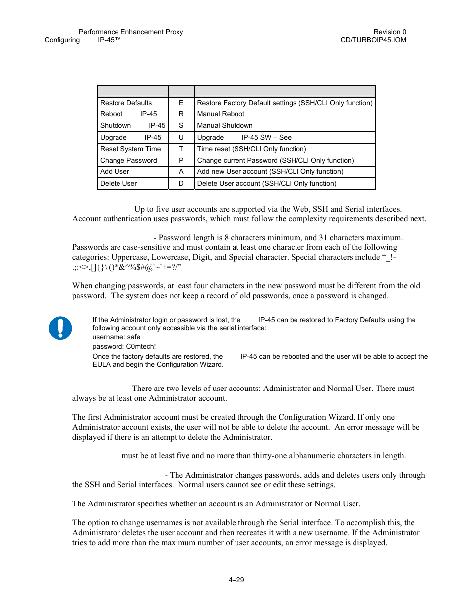 15 admin actions | Comtech EF Data turboIP-45 User Manual | Page 53 / 108