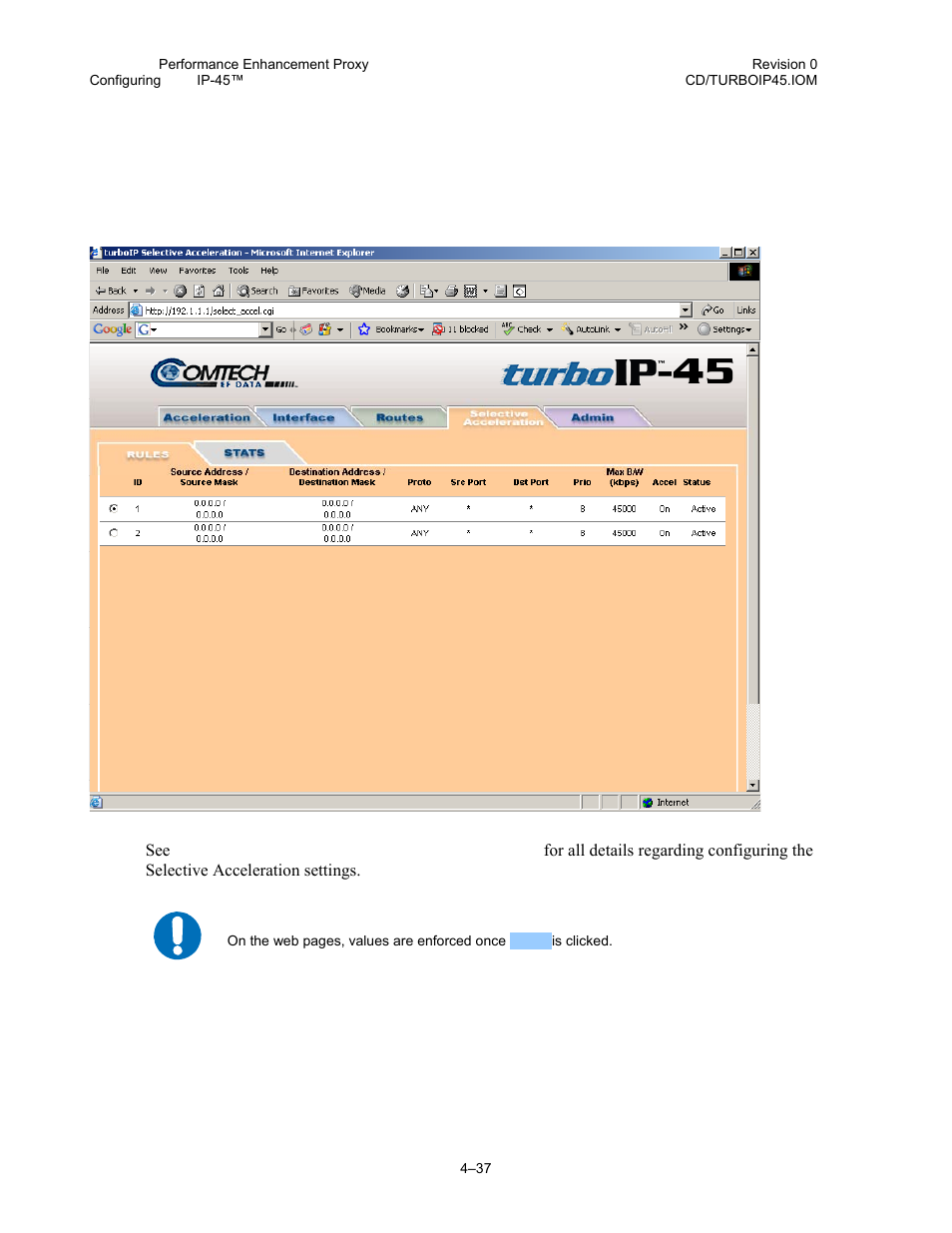Comtech EF Data turboIP-45 User Manual | Page 61 / 108