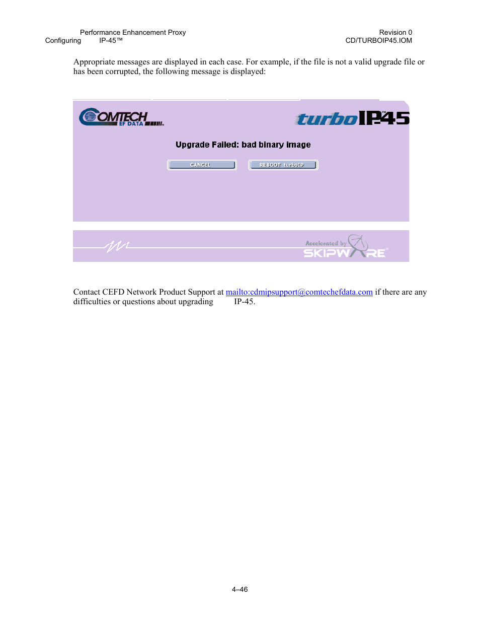 Comtech EF Data turboIP-45 User Manual | Page 70 / 108