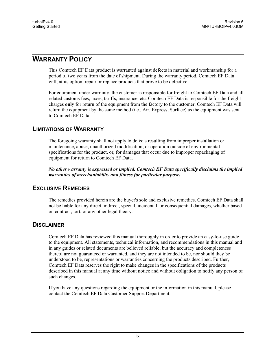 Comtech EF Data turboIP v4.0 User Manual | Page 11 / 114