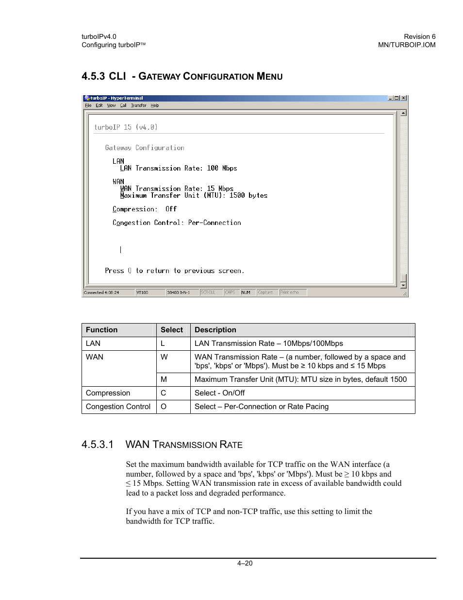 3 cli - g, 1 wan t | Comtech EF Data turboIP v4.0 User Manual | Page 48 / 114