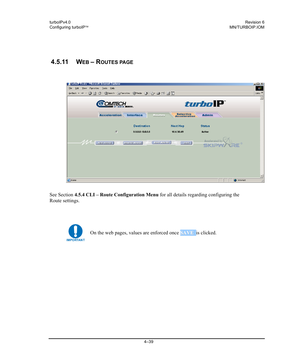 11 w | Comtech EF Data turboIP v4.0 User Manual | Page 67 / 114