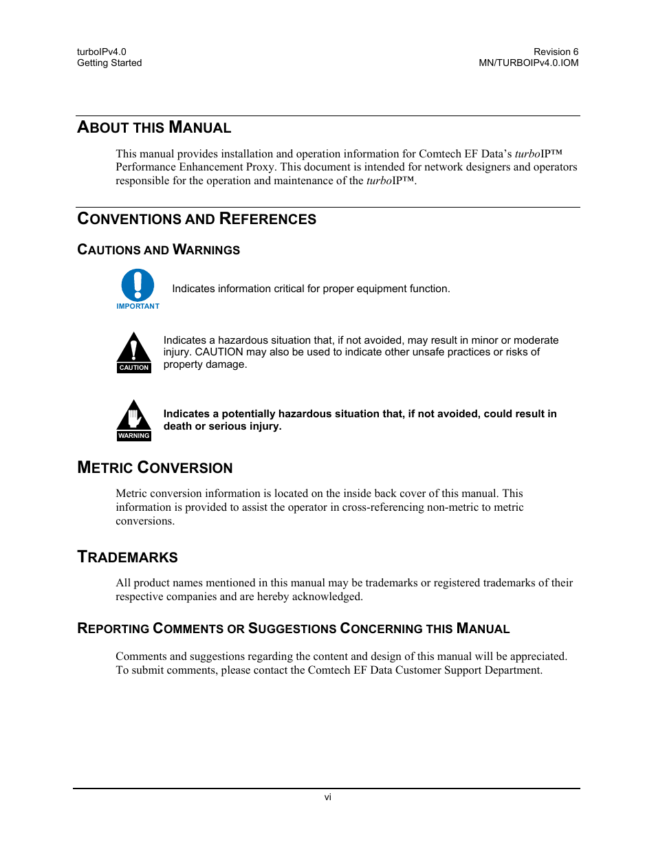 Preface | Comtech EF Data turboIP v4.0 User Manual | Page 8 / 114