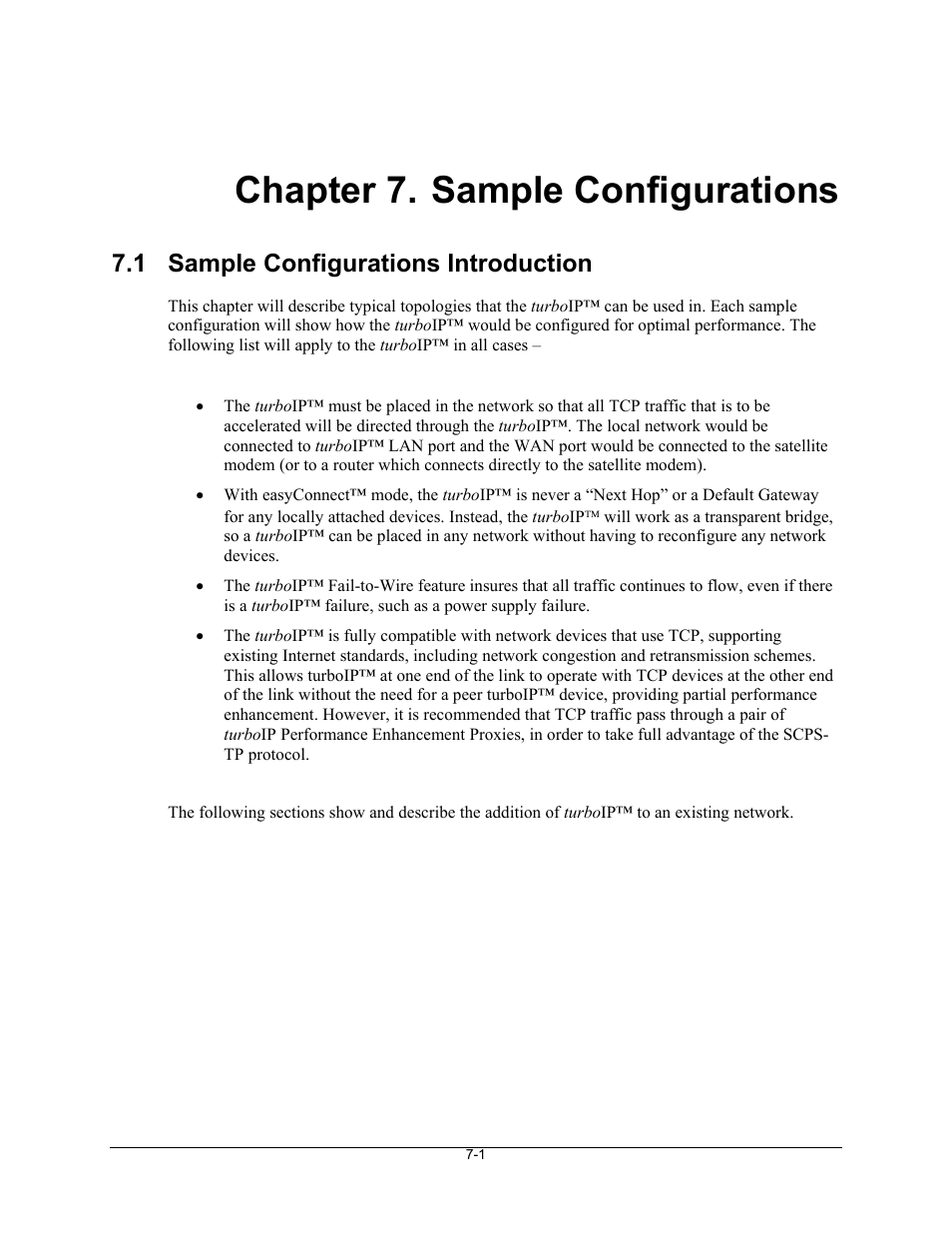 Sample configurations, Chapter 7. sample configurations, 1 sample configurations introduction | Comtech EF Data turboIP v4.0 User Manual | Page 99 / 114