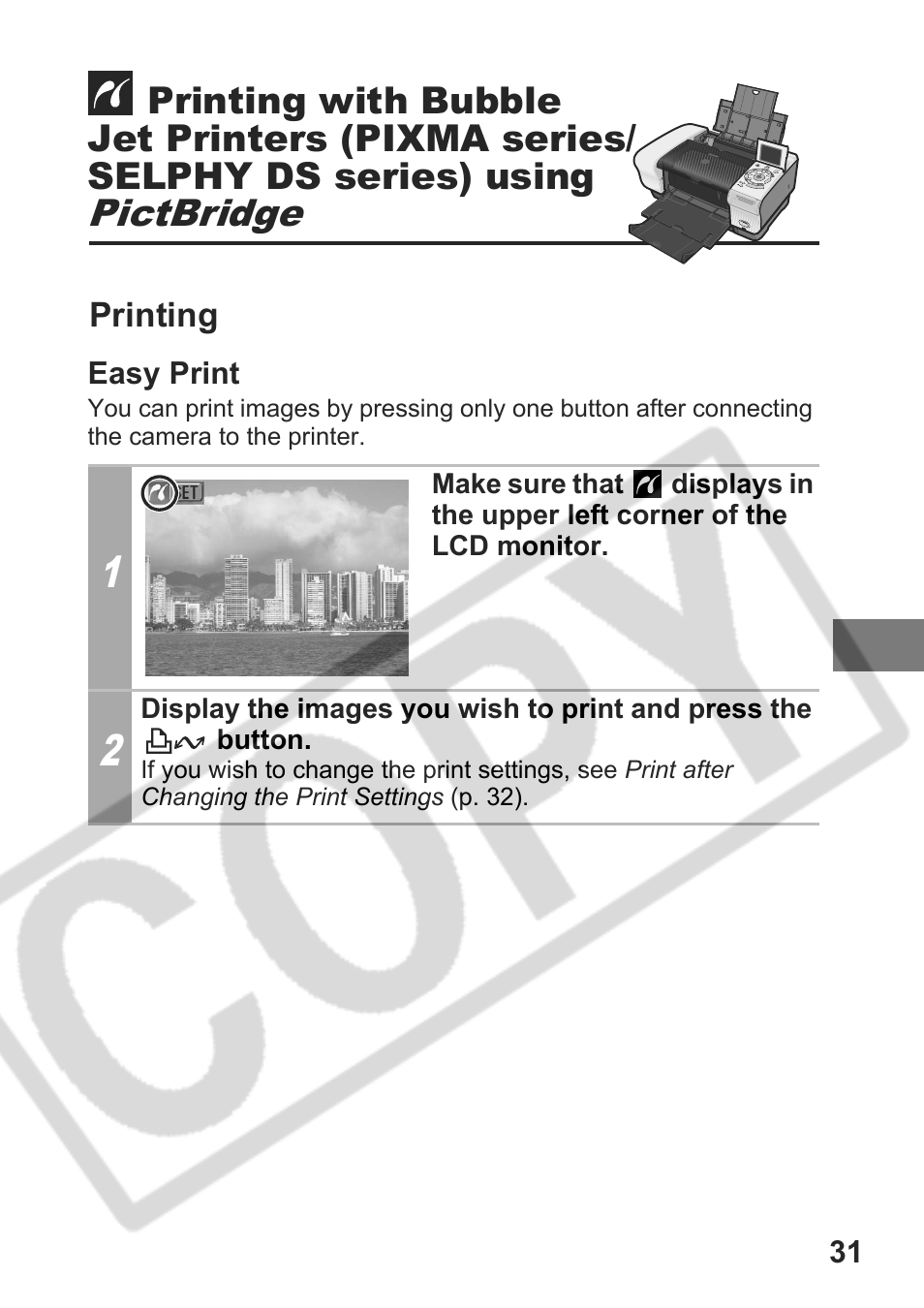 Pictbridge | Canon DPUG9 User Manual | Page 33 / 78